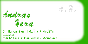 andras hera business card